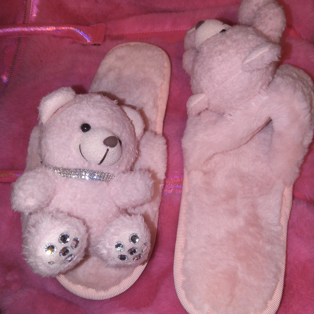 Pink Fur Slides